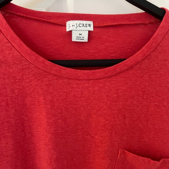 J. Crew Tie Front T-shirt (red) Size M - Picture 3 of 5
